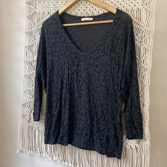Joie Tops - Joie Loft, black cheeta animal print,sz small